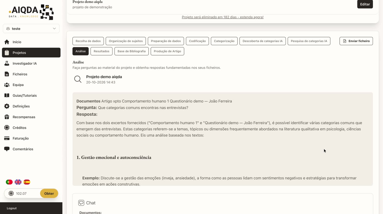 Respuesta de la IA a una pregunta sobre todas las entrevistas