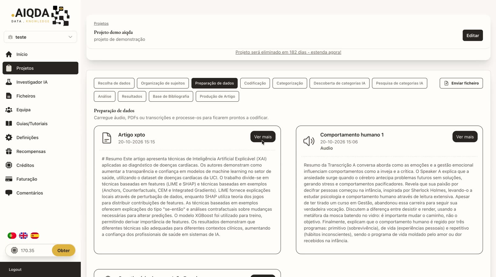 Artículo en PDF procesado en Preparación de datos con su resumen